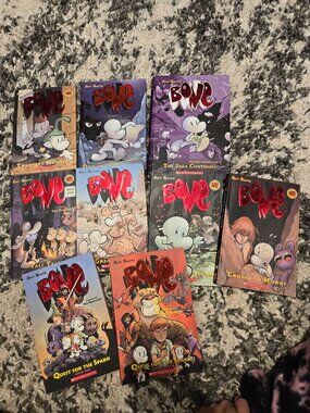 Bone Graphic Novel & Quest for the Spark Lot (Set of 9) | Jeff Smith | Mixed